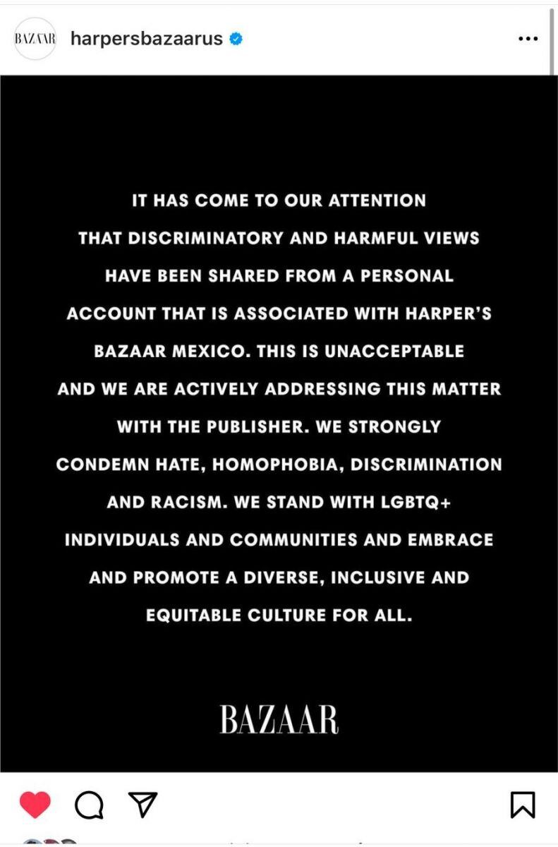 Lucía Alarcón, editora de Harper’s Bazaar México: “aceptaré las consecuencias”