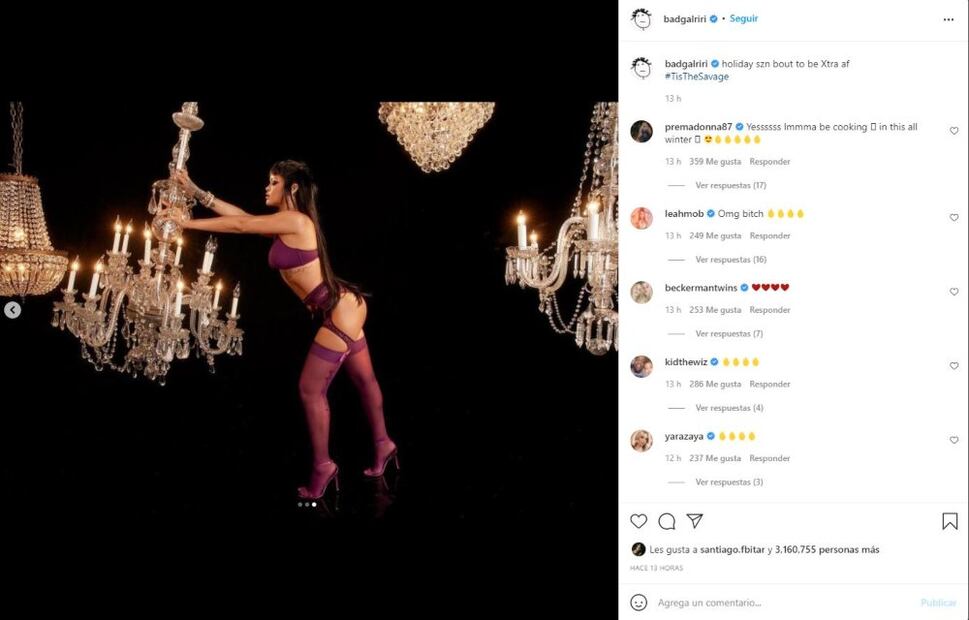 Rihanna impacta con lencería púpura y presume corte de pelo mullet