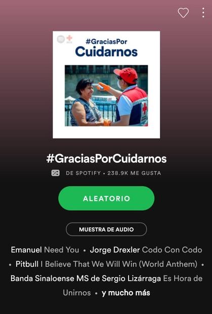 Spotify crea playlist "Gracias por cuidarnos" en homenaje a los médicos y enfermeras por Covid-19