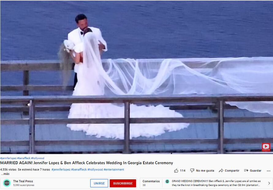 La boda soñada de Jennifer Lopez y Ben Affleck