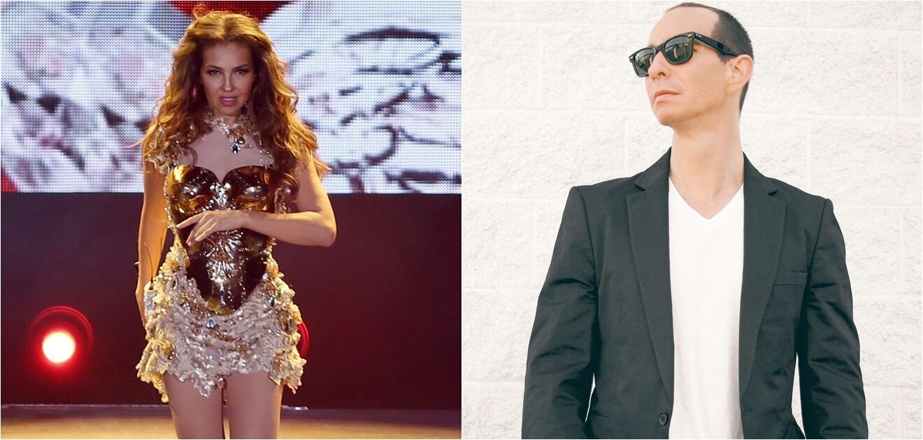 VIDEO: El beso de Erik Rubín y Thalía en el escenario 