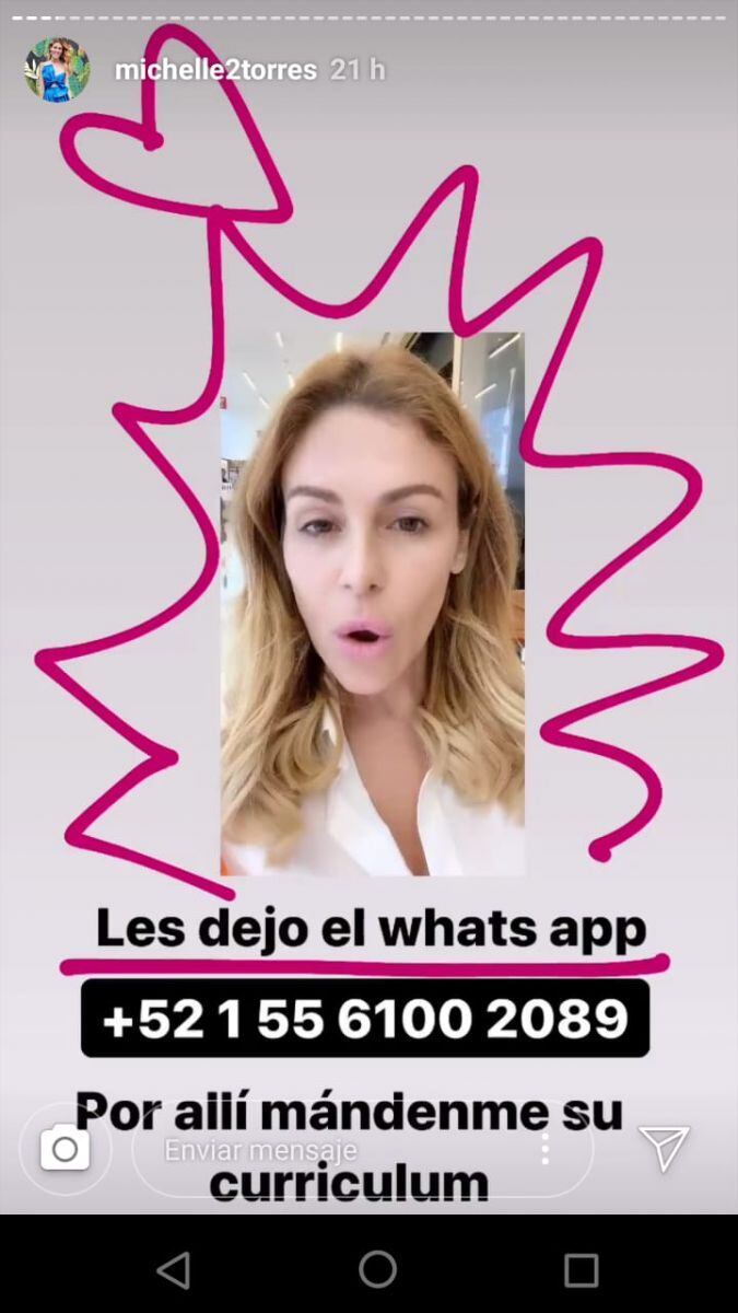 Para este regreso a clases, Michelle Torres tiene vacante de trabajo para recién egresados