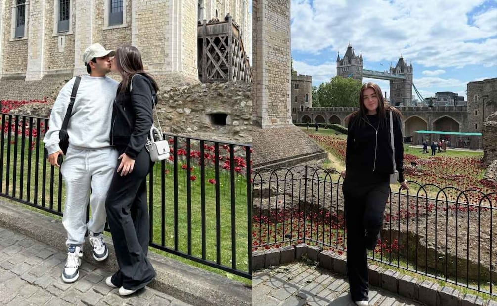 Emily Cinnamon y Jaziel Avilez durante su viaje a Londres / Fotos: Instagram @emilyc.alvarez