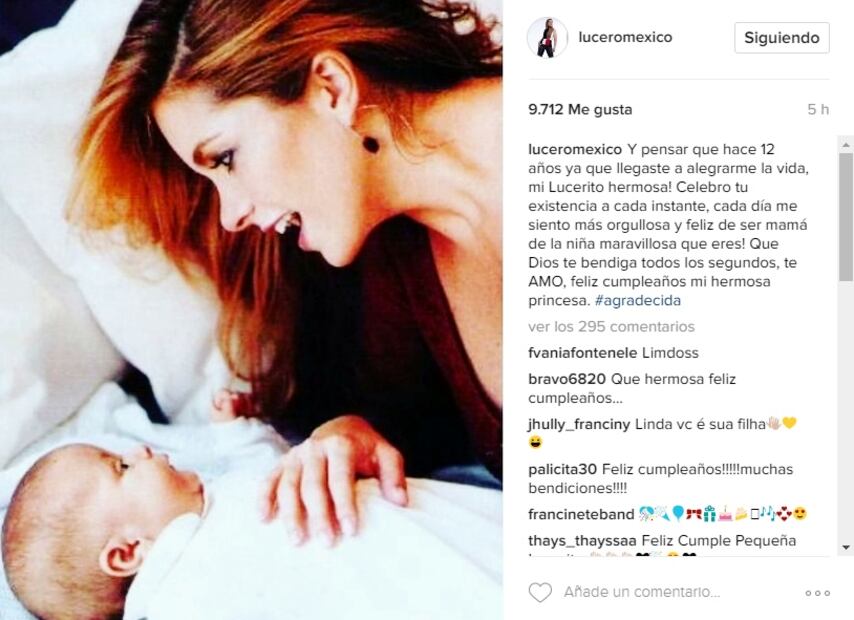 Lucerito, hija de Lucero y Mijares cumple 12 años