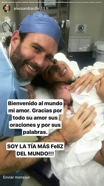 La primera foto del bebé de Nunzia Rojo de la Vega