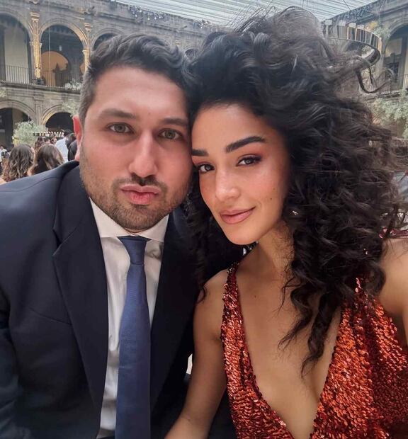 Ale Capetillo y Nader Shoueiry en la boda de Johanna Elias Slim y Arturo Maldonado / Foto: Instagram