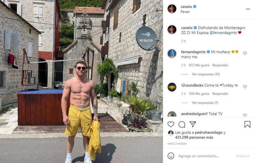 Así va la luna de miel del “Canelo” y Fernanda Gómez