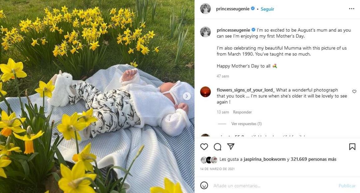 La princesa Eugenia celebra a su hijo August por su primer cumpleaños