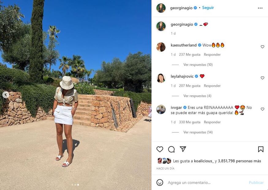 Georgina Rodríguez pareja de Cristiano Ronaldo, impacta en traje de baño