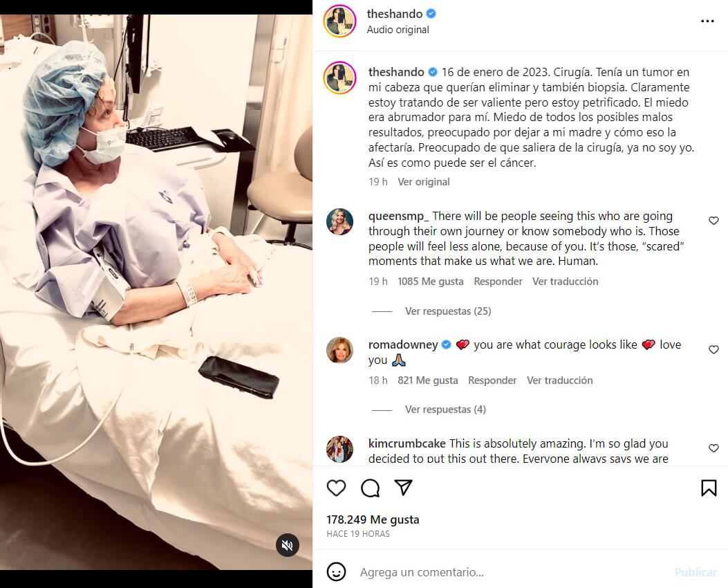 El video de Shannen Doherty antes de entrar a cirugía / Instagram