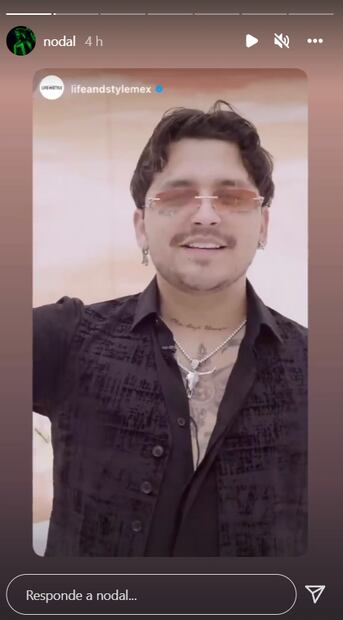 Christian Nodal vuelve a enseñar el pecho donde estuvieron los ojos de Belinda