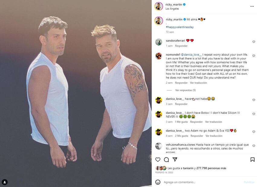 Ricky Martin y Jwan en los años felices / Instagram