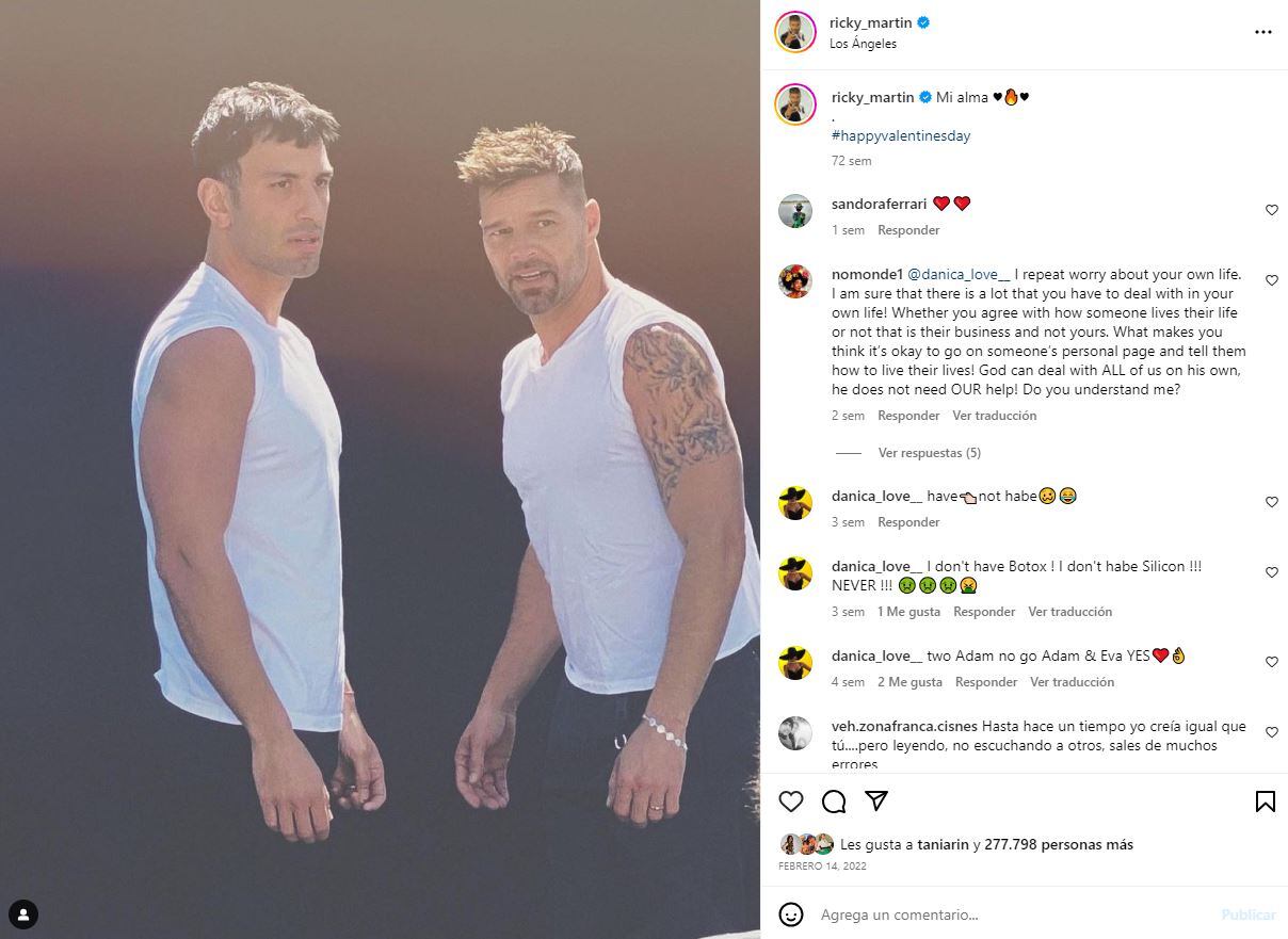 Ricky Martin y Jwan en los años felices / Instagram