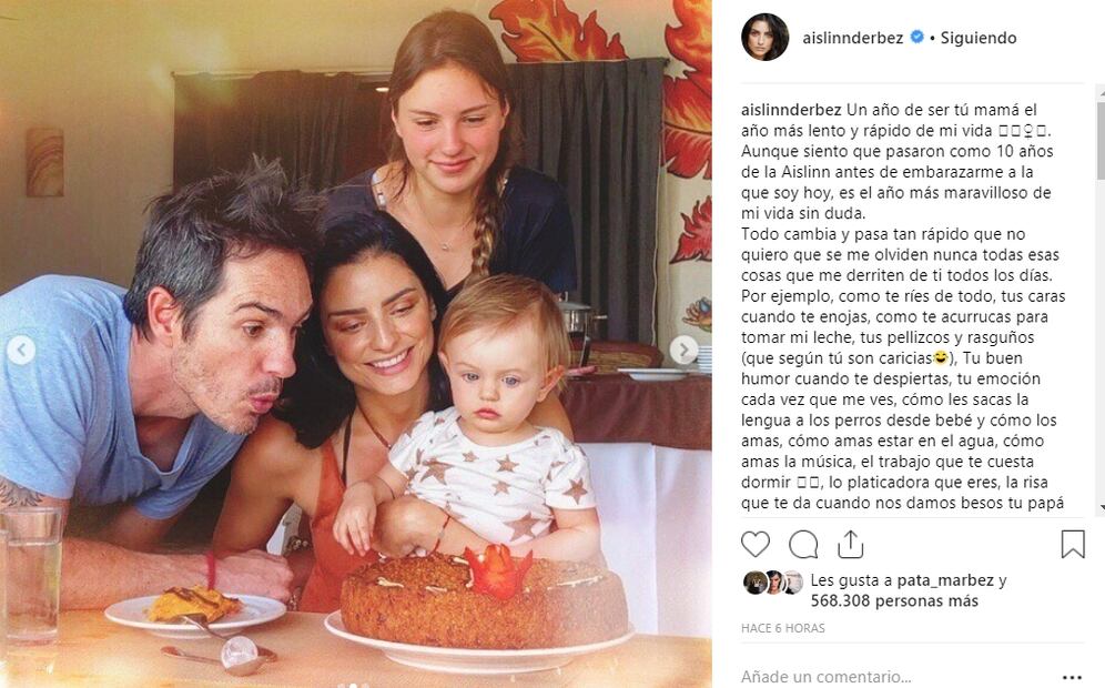 Kailani, hija de Aislinn Derbez y Mauricio Ochmann, cumple su primer año de vida 