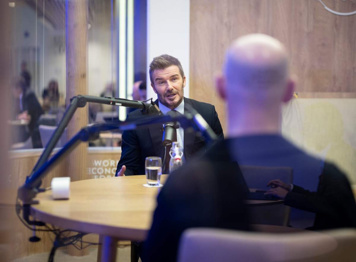 David Beckham durante su participación en el Foro Económico Mundial de Davos / Foto: EFE