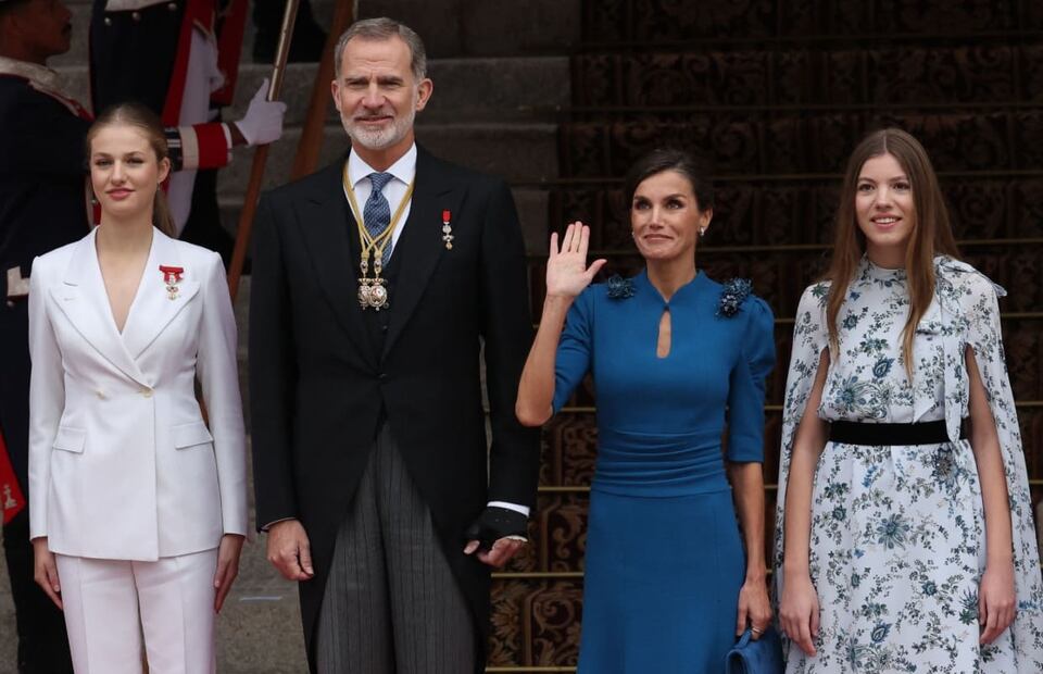 La princesa Leonor, el rey Felipe VI, Letizia de España y la infanta Sofía / AFP