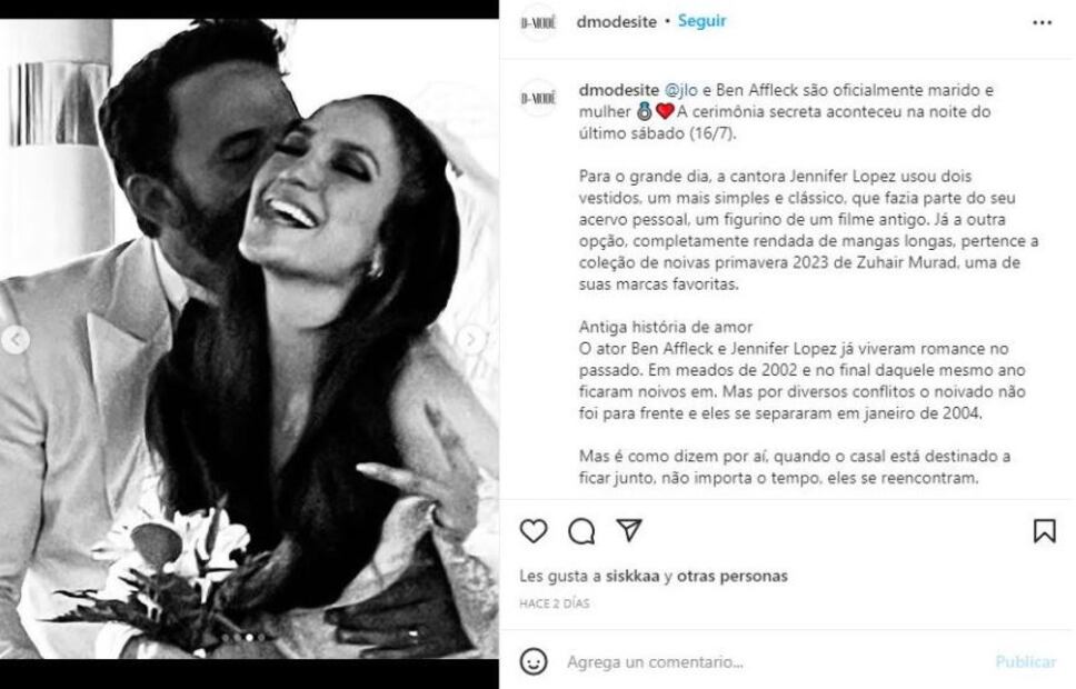 Jennifer Lopez y Ben Affleck ¿Cuánto costará la fiesta por su boda?