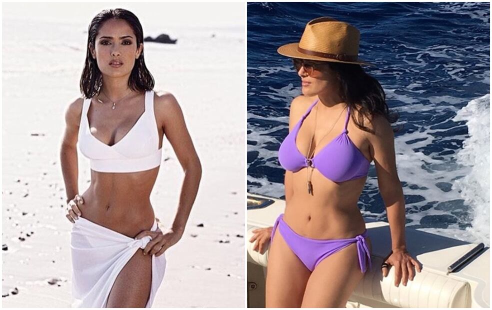 FOTO: Así luce Salma Hayek en bikini a sus 51 años