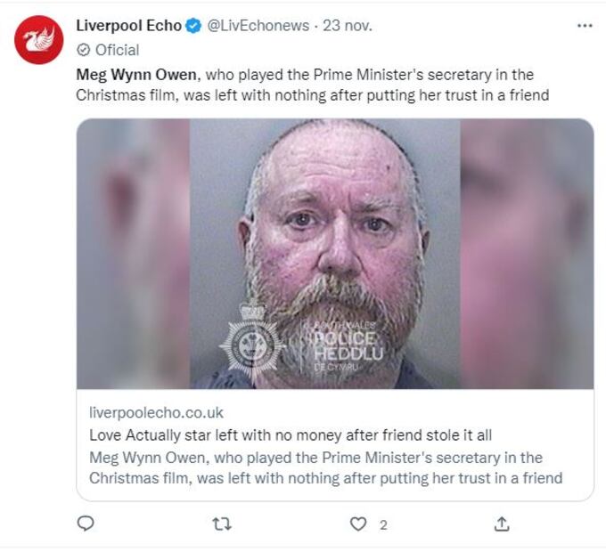 Actriz de "Love Actually" usó ropa de personas muertas tras sufrir el robo de todo su dinero