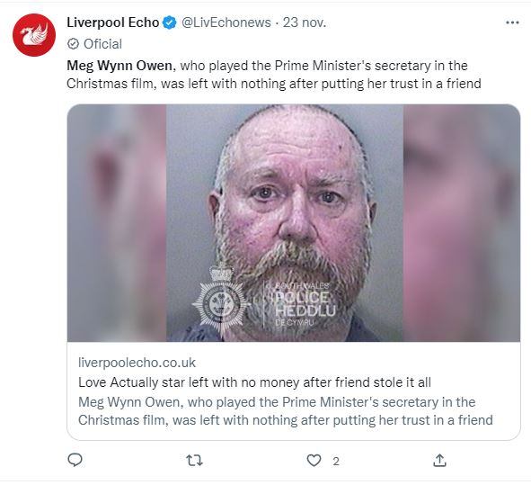 Actriz de "Love Actually" usó ropa de personas muertas tras sufrir el robo de todo su dinero