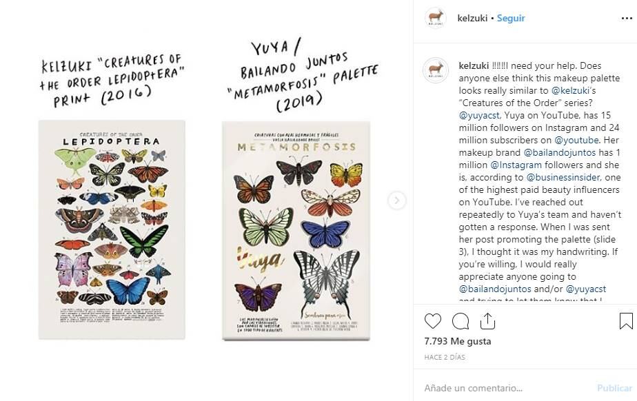 Yuya enfrenta acusaciones de plagio por diseño para su línea de maquillaje