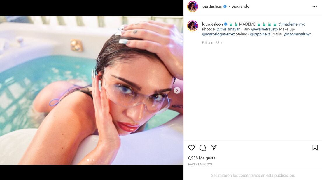 Lourdes León, hija de Madonna, reta a Instagram y posa topless con la lencería más diminuta