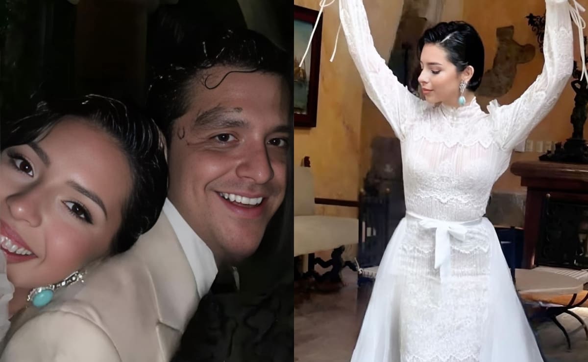 Christian Nodal y Ángela Aguilar en su boda / Foto: Instagram