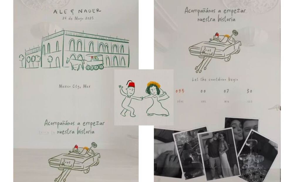 Así es la invitación a la boda de Ale Capetillo / Foto: Instagram