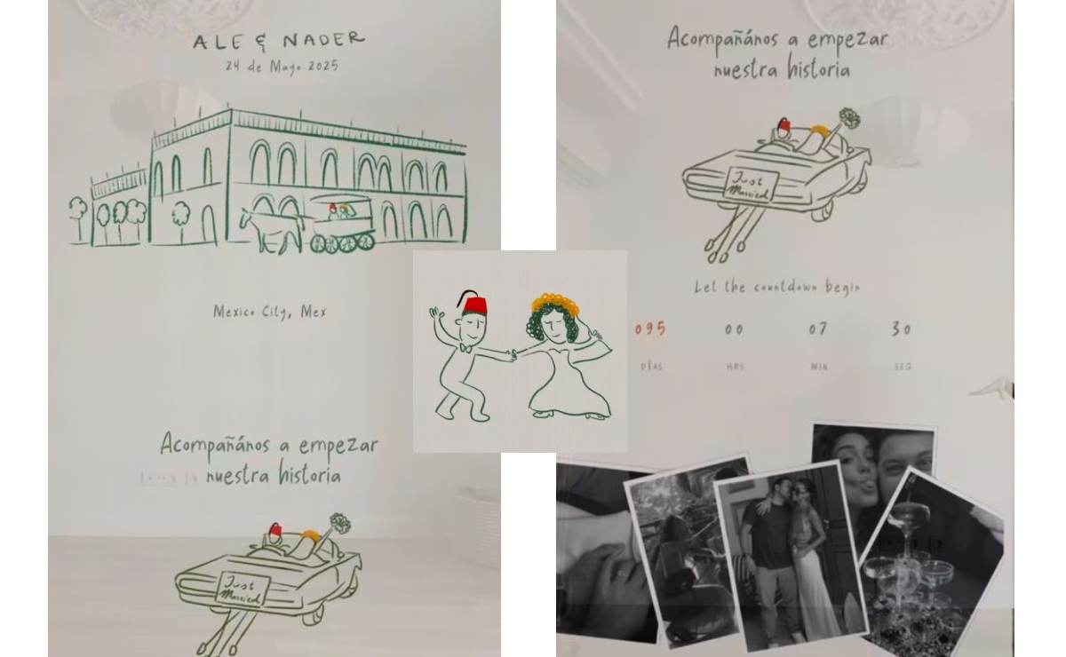 Así es la invitación a la boda de Ale Capetillo / Foto: Instagram