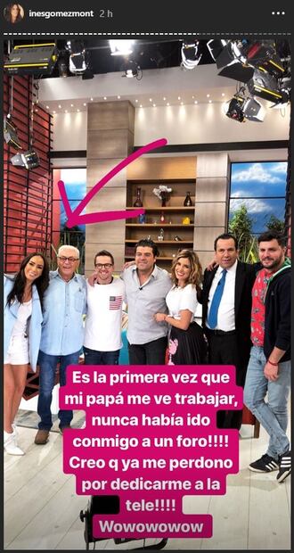 El papá de Inés Gómez Mont visita a su hija por primera vez en un set de televisión 