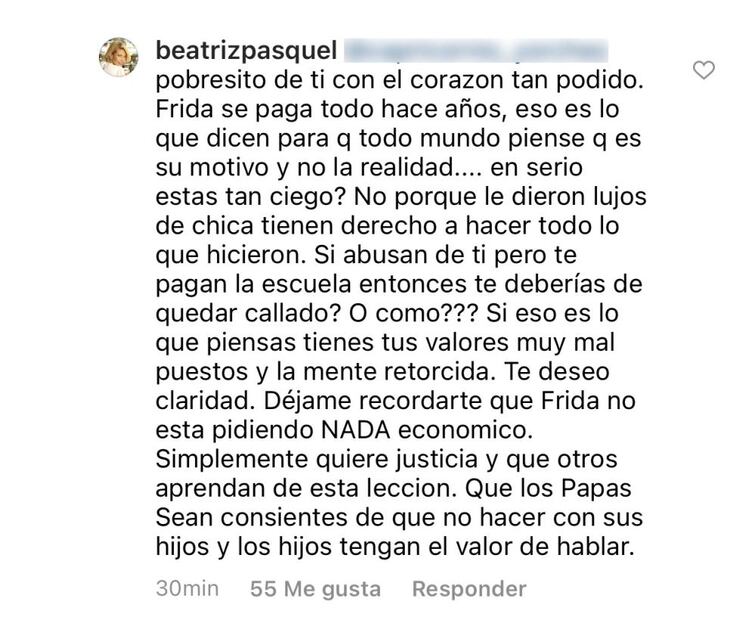 Frida Sofía sobre Alejandra Guzmán : "tiene el corazón lleno de maldad"