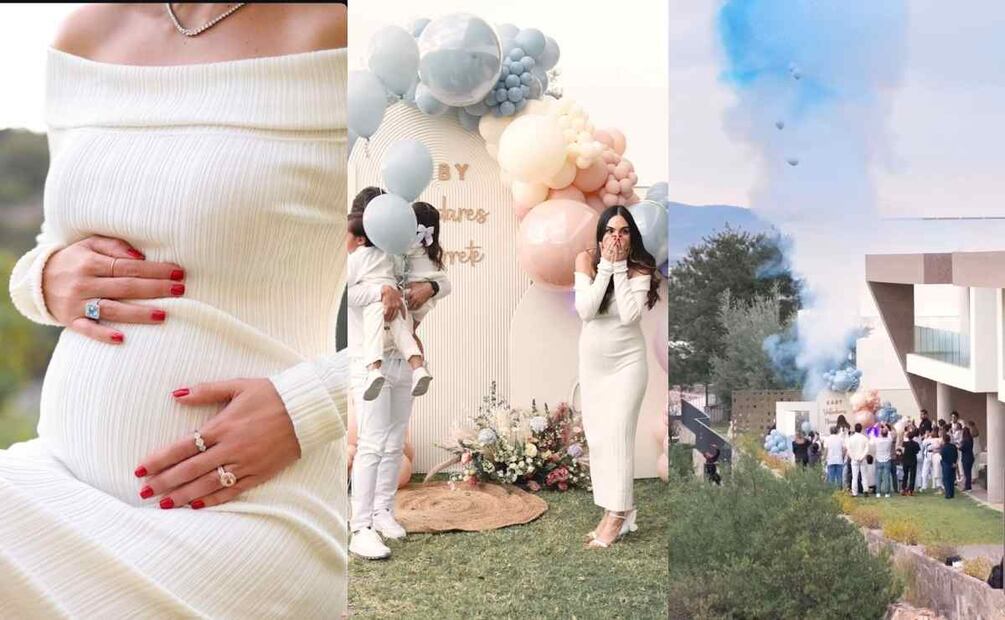 Las tiernas imágenes del gender reveal del bebé que esperan Ximena Navarrete y Juan Carlos Valladares / Fotos: Captura