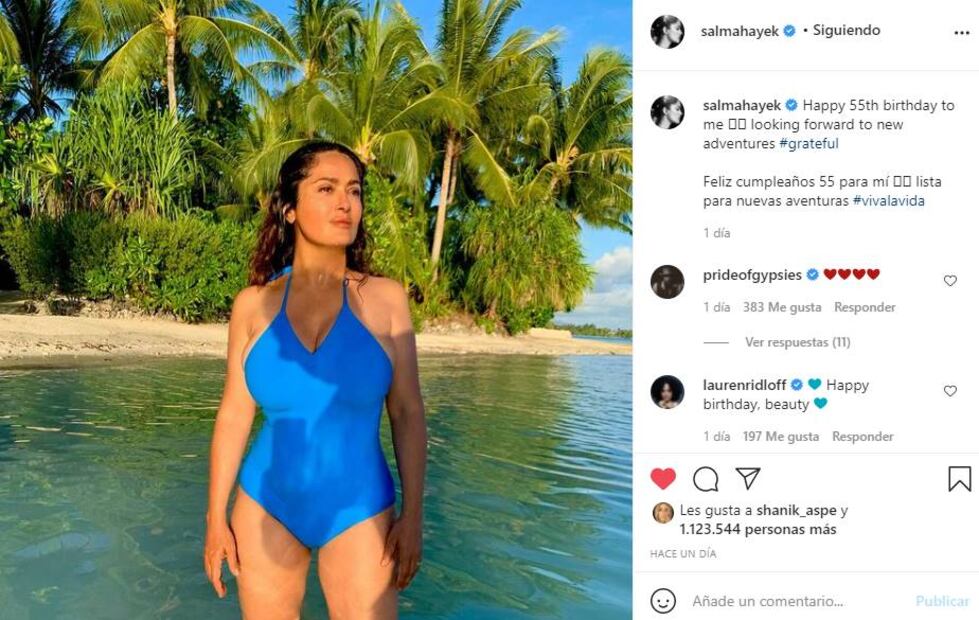 Salma Hayek enseña a Angelina Jolie cómo es la tradicional "mordida de pastel"