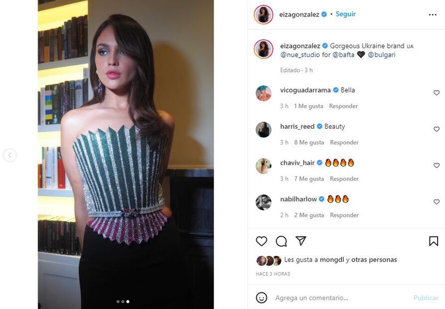 Eiza González y su corsé de diamantes a favor de una buena causa