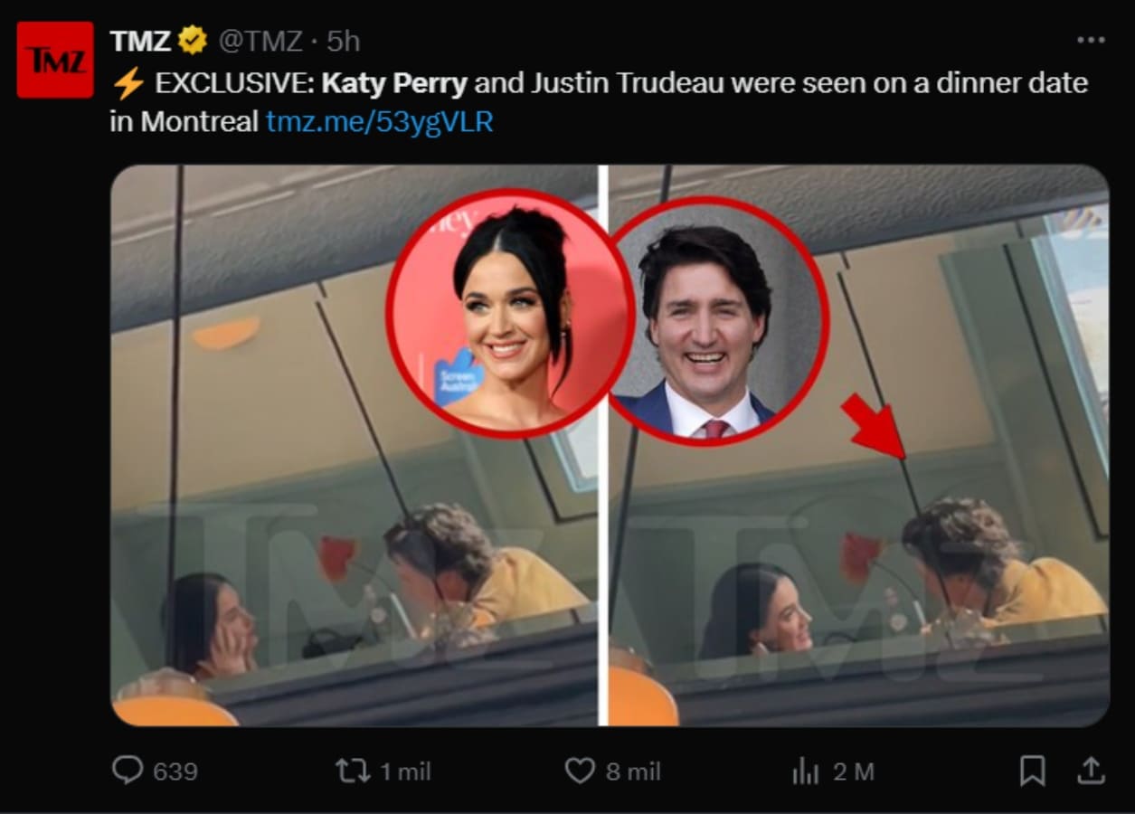 La cita de Justin Trudeau y Katy Perry / Foto: Especial