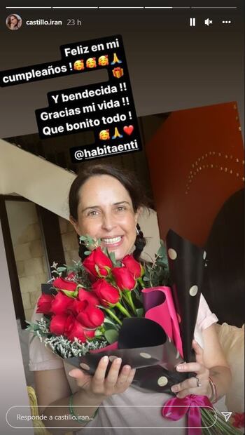 Irán Castillo celebra 45 años, a punto de tener a su bebé