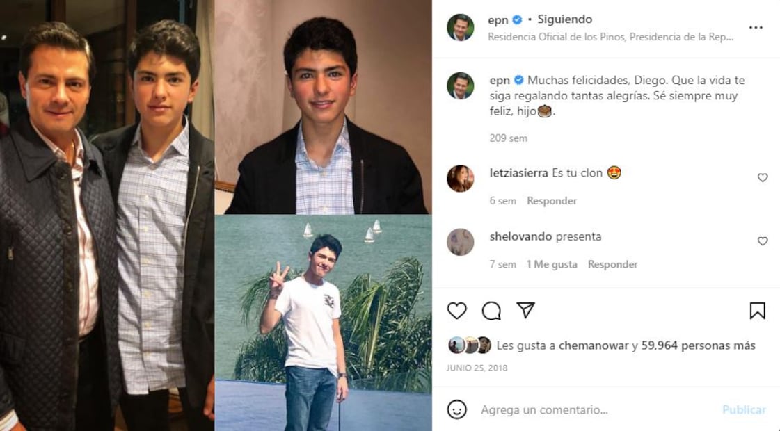 Diego Alejandro, hijo de Enrique Peña Nieto, cumple 18 años
