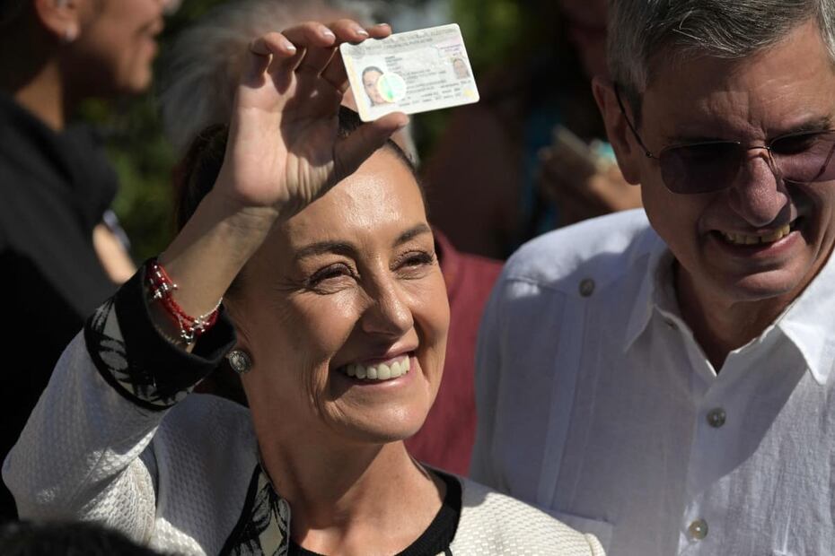 Claudia Sheinbaum Pardo momentos antes de emitir su voto / AFP