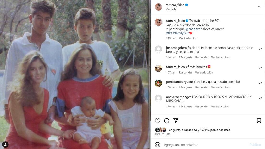 Isabel Presyeler y sus 5 hijos / Instagram