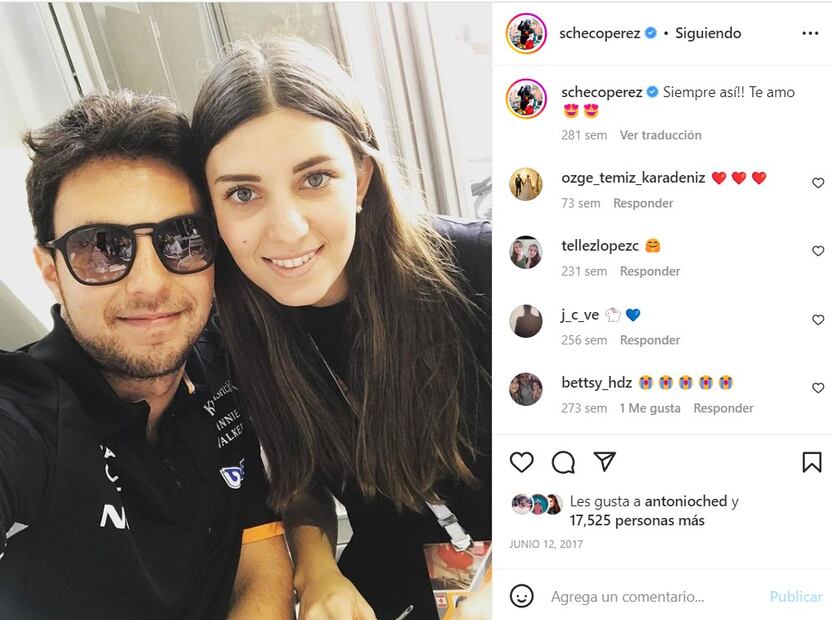 El muy asequible vestido de Carola Martínez, esposa de 'Checo' Pérez, que te hará lucir como una reina