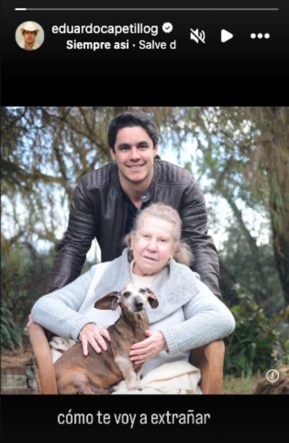 Lalo Capetillo y su abuelita María del Carmen Vázquez / Foto: Instagram