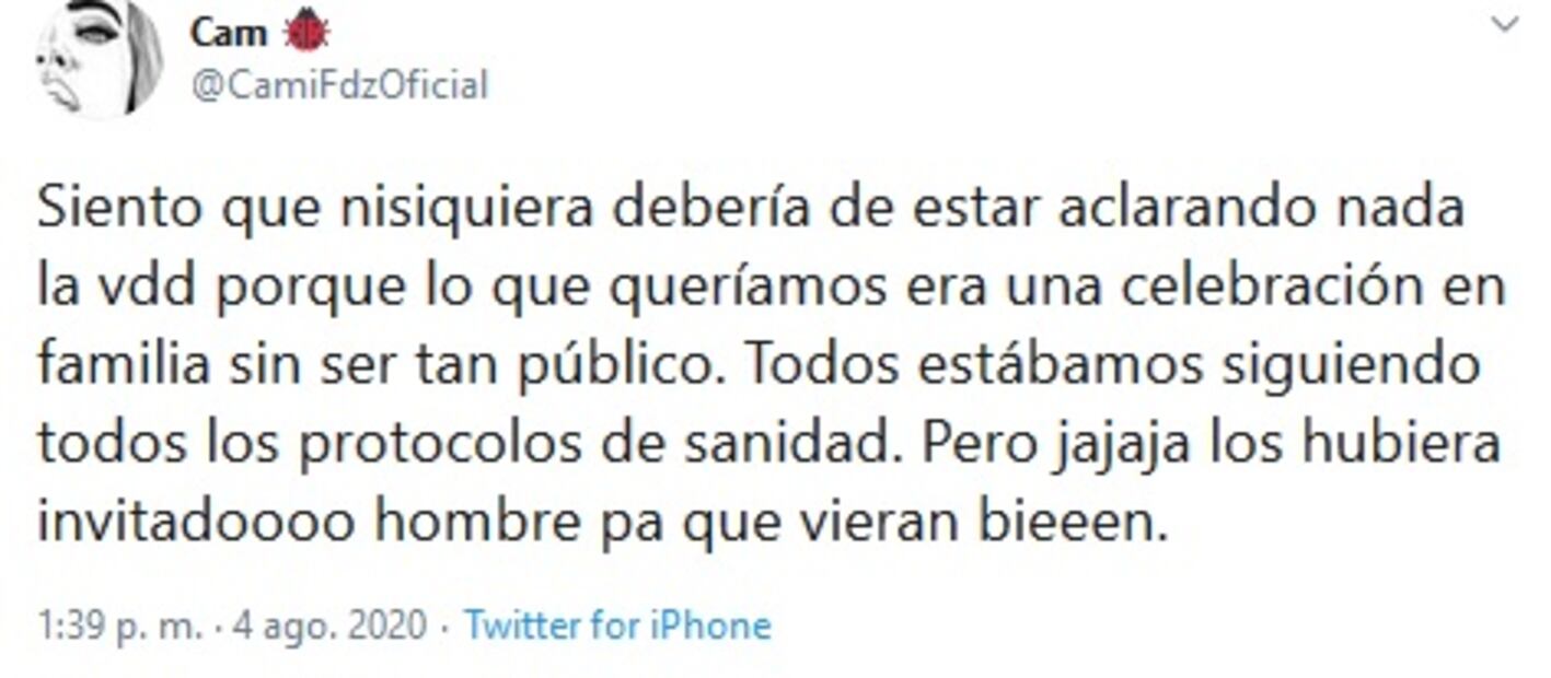 Camila Fernández se defiende de las críticas tras su boda 
