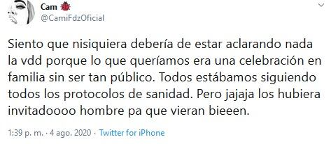 Camila Fernández se defiende de las críticas tras su boda 