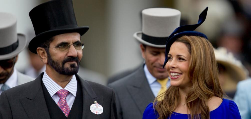 Feliz y hasta bromista se deja ver el jeque de Dubai previo al juicio contra la princesa Haya de Jordania
