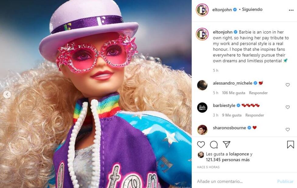 Elton John ya tiene su Barbie 'Tiny Dancer' ¡es maravillosa!