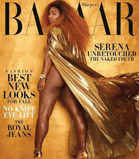 La tenista Serena Williams posa orgullosa y muestra sus fotos sin retoques
