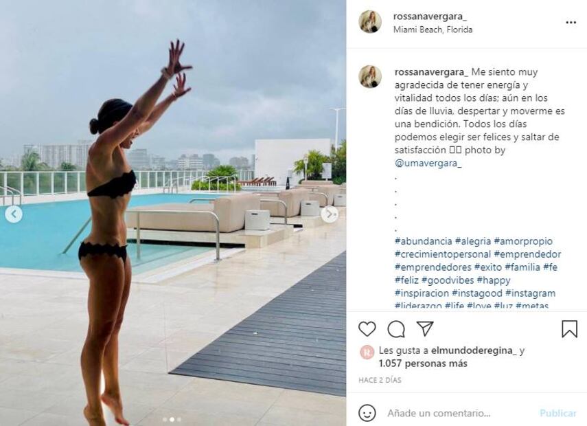 Hot! Rossana Vergara presume cuerpazo en Miami