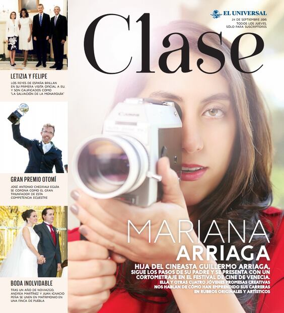 EN PORTADA: Mariana Arriaga sigue los pasos de su padre en el cine