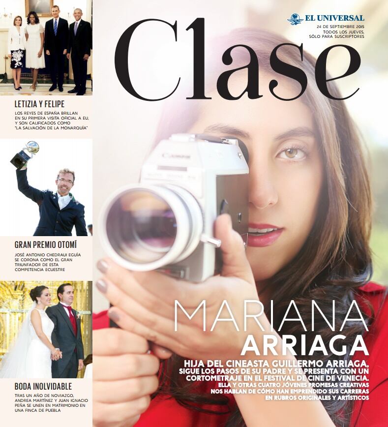 EN PORTADA: Mariana Arriaga sigue los pasos de su padre en el cine