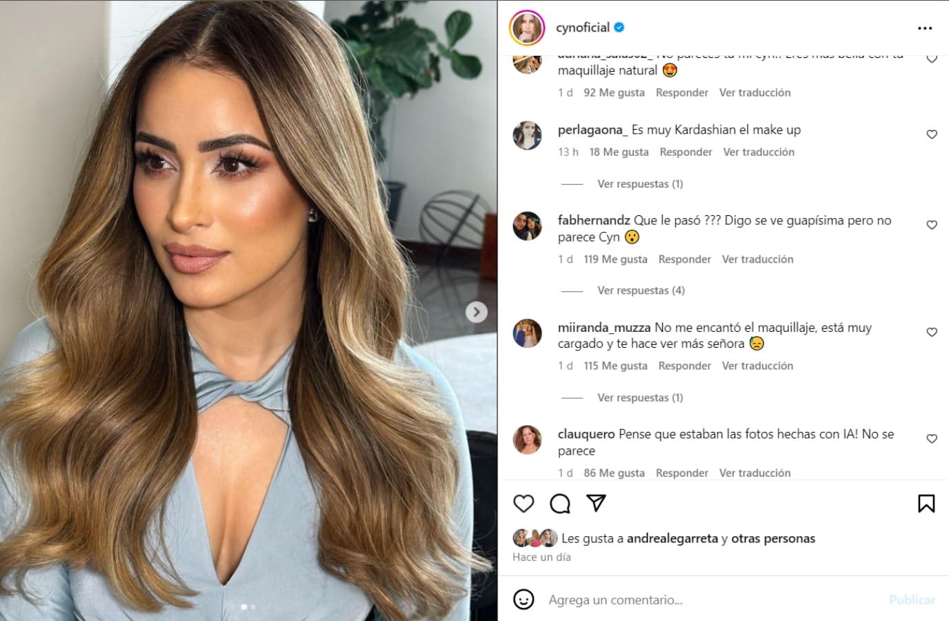 Los comentarios sobre el look de Cynthia Rodriguez / Foto: Instagram